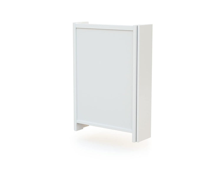 AT4 - Wandmontierter Wickeltisch + ESSENTIEL-Matratze Weiss | Masse geöffnet (L x B x H): 56 x 77,5