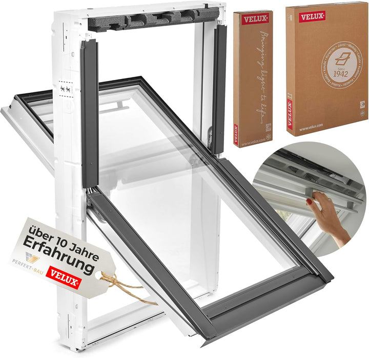 VELUX Austauschfenster: Austausch-Paket Kunststoff für alte Velux Dachfenster (GGL, GGU, GPL, etc.)