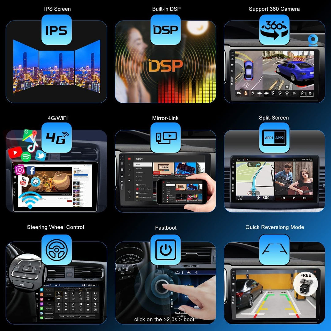 [6GB+128GB] Android 14 Autoradio für Toyota Rush/Daihatsu/Terios (2006-2016)-[Integriertes CarPlay/A