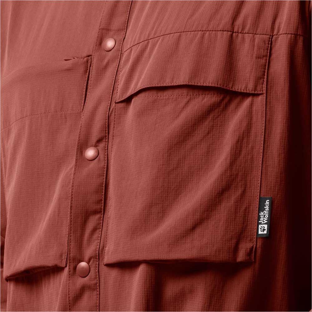 Jack Wolfskin Herren Atacama Wander-Shirt 3XL Barn Red, 3XL Barn Red
