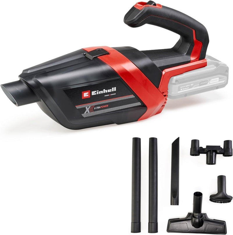 Einhell Akku-Handstaubsauger TE-HV 18/06 Li-Solo Power X-Change (18 V, 72 mbar Saugleistung, inkl. F