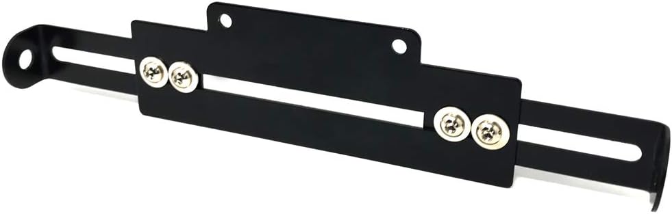 Motorrad Kennzeichenhalter Nummernschild Halter - Schwarz - Verstellbar