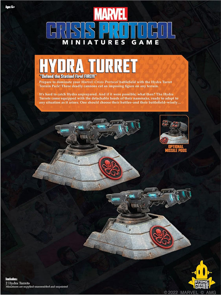Atomic Mass Games Zubehör CP179EN Marvel Crisis Protocol: Hydra Turret Terrain Pack-EN, Mehrfarbig,
