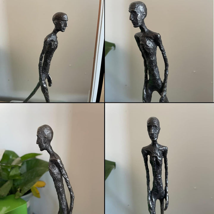 Giacometti Bronze Figur, Abstrakte Mann Skulptur, Elegante Bronze Skulpturen Deko Ornament,Braun,60C