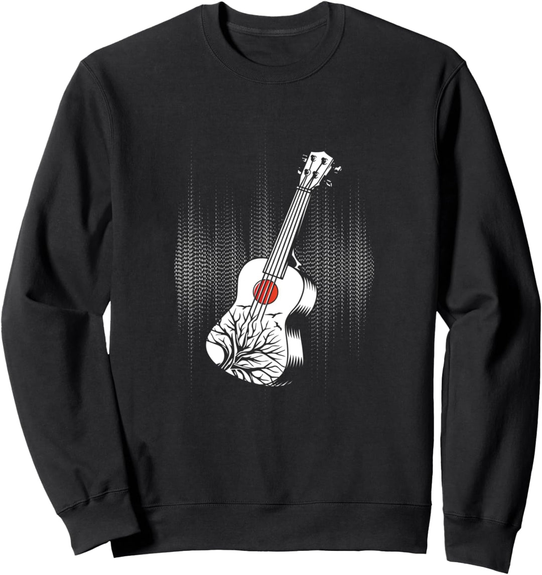 Schallwelle Uke Gitarrist Musik Akustik Musikinstrument Sweatshirt