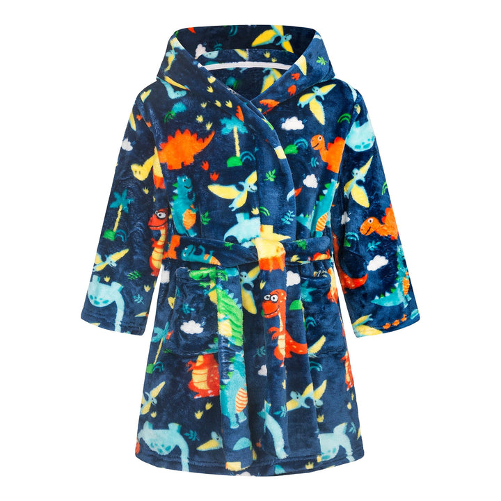 Baogaier Bademantel Kapuze Kinder Morgenmantel Flanell Nachtwäsche Robe Frottee Lange Ärmel Weiche S