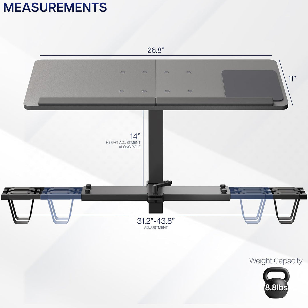 VIVO Universal Holz Laptop Laufband Schreibtisch, Einstellbare Ergonomische Notebook Halterung Ständ