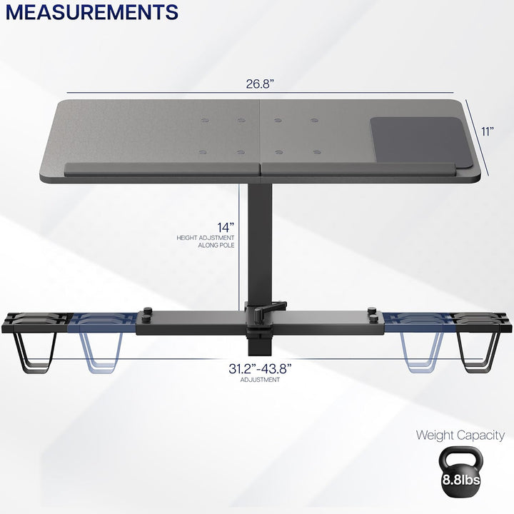 VIVO Universal Holz Laptop Laufband Schreibtisch, Einstellbare Ergonomische Notebook Halterung Ständ