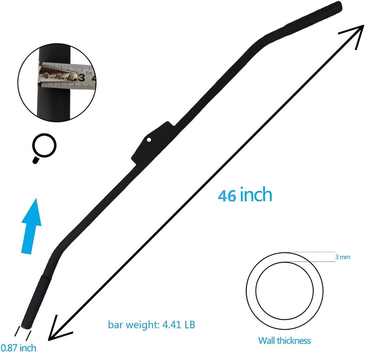 MARSAFIT LAT Pulldown Bar for Cable Machine, LAT Pulldown Attachments Length 46 Inch, Length 46 Inch