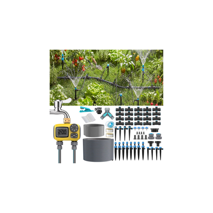 Bewässerungscomputer Bewässerungssystem-Kit mit 2 Ausgängen,Automatische Bewässerungssystem-Zeitscha