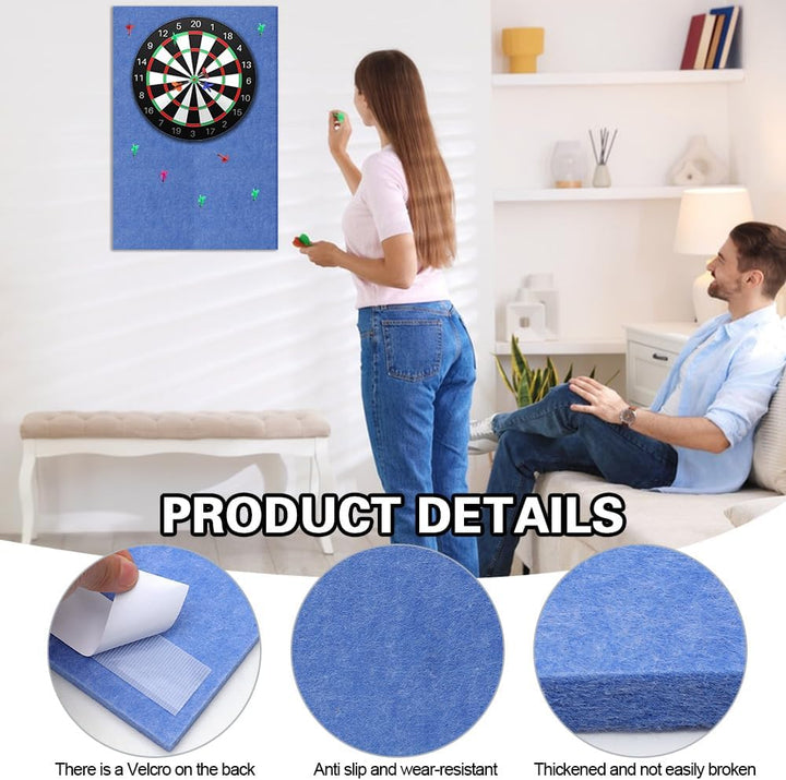 Dartboard-Wandschutz, Filz-Dartboard-Wandschutz, Wandumrandung für Dartboard-Rückseite, Selbstkleben