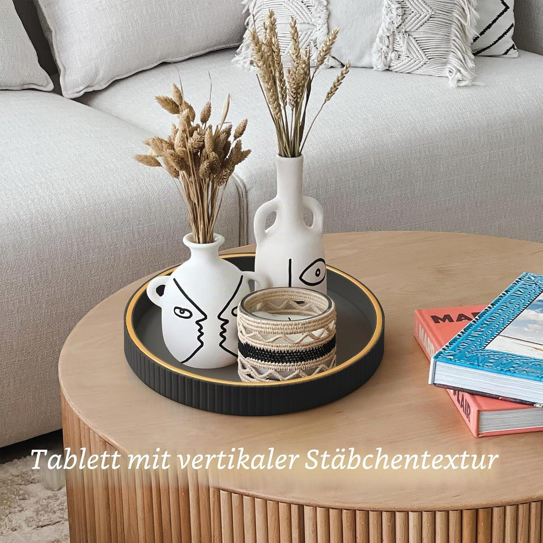 SANZIE Ledertablett, Schreibtisch-Aufbewahrung, Organizer, Premium-Serviertablett, dekoratives Table