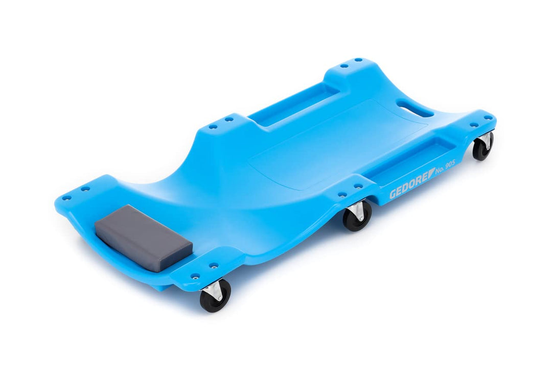 GEDORE Rollbrett, Kopf-Nackenpolster, 2 Mulden für WerkzeugeKleinteile, Dynamische Tragkraft 130 kg,