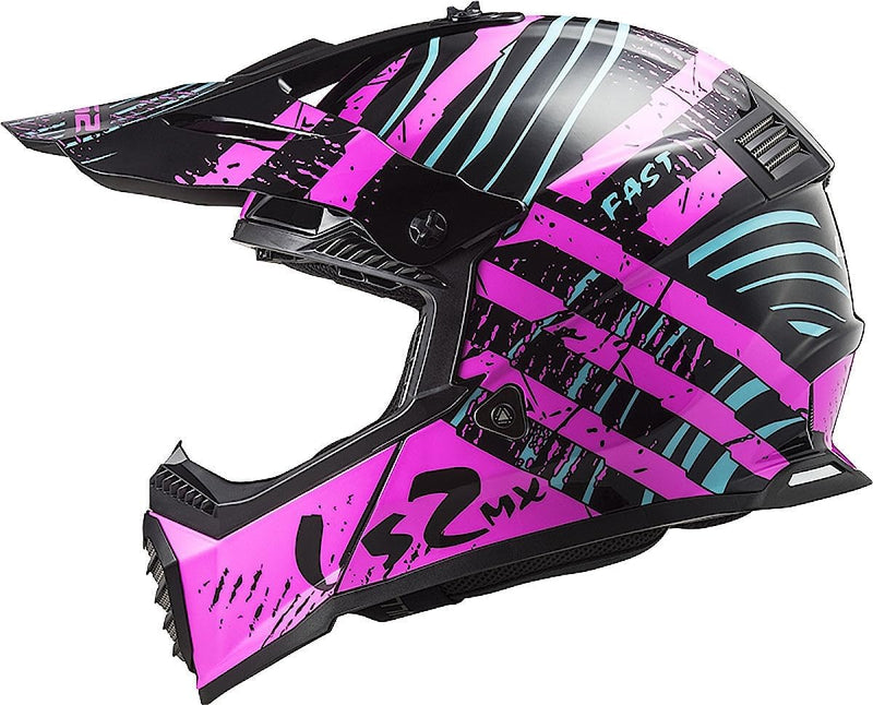 LS2, Crosshelme motorrad Fast evo verve black fluo pink, XXL XXL black fluo pink, XXL black fluo pin