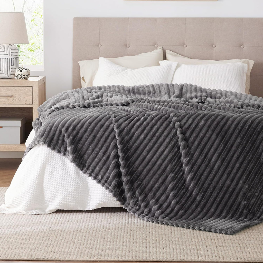 Bedsure Kuscheldecke Flauschig Decke Fleecedecke – Weiche Warme Grobe Korddecke Gemütlicher Sofadeck