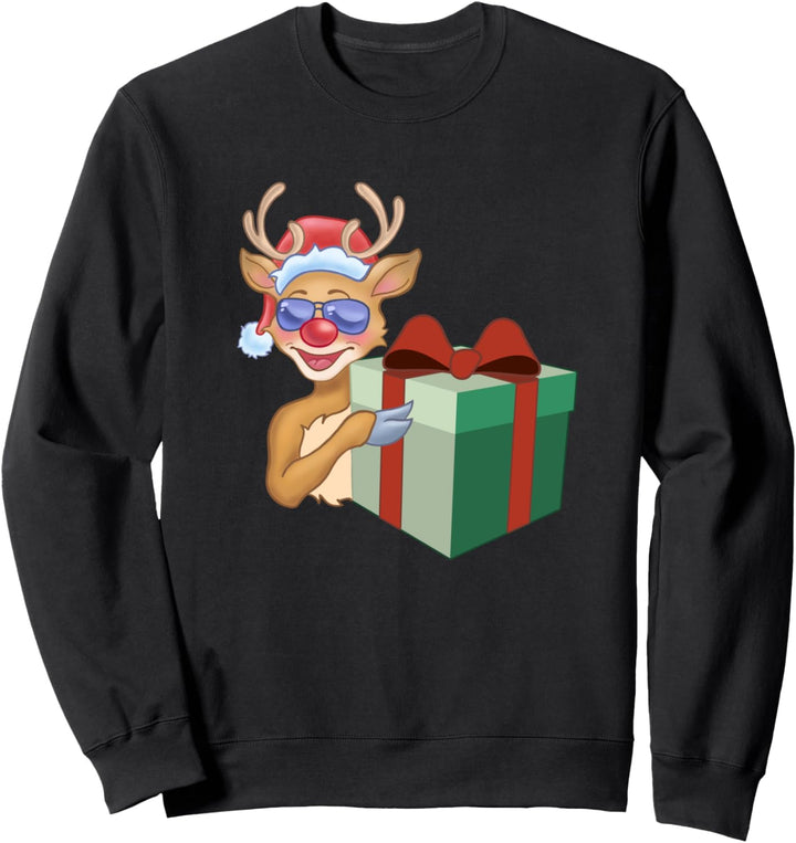 Weihnachten Rentier Jungs Mädchen Xmas Weihnachts Sweatshirt
