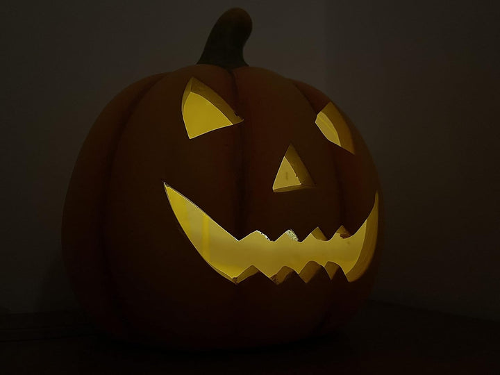 khevga Halloween Deko Kürbis Herbstdeko Windlicht Deko-Kürbis LED Timer Beleuchtet (Mit LED Timer),