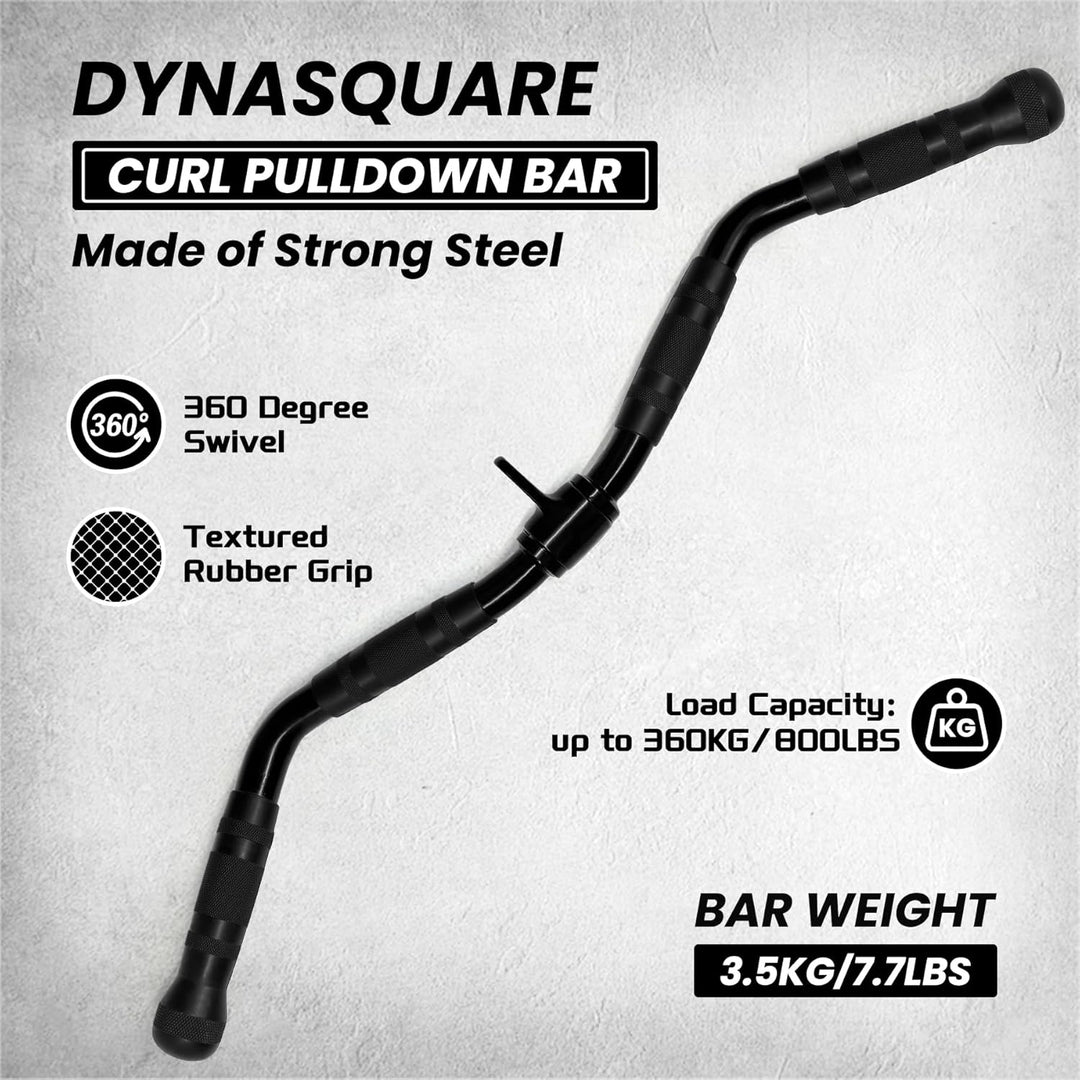 Lat-Pulldown-Aufsätze Combo, Kabelmaschinenzubehör mit Curl-Pulldown-Stange, passend für die meisten