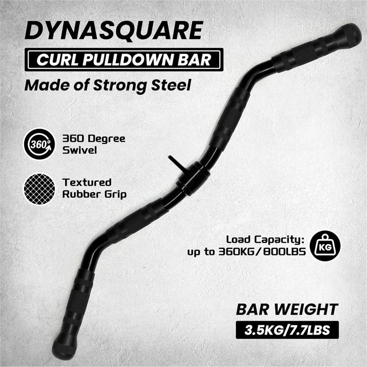 Lat-Pulldown-Aufsätze Combo, Kabelmaschinenzubehör mit Curl-Pulldown-Stange, passend für die meisten