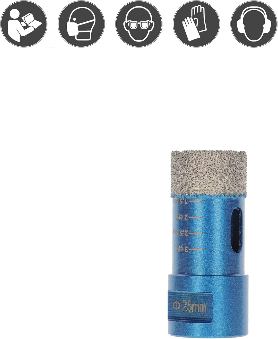 PRODIAMANT Diamant Bohrer Fliese 25mm x M14 trockenbohren von Fliese, Feinsteinzeug, Keramik, Naturs