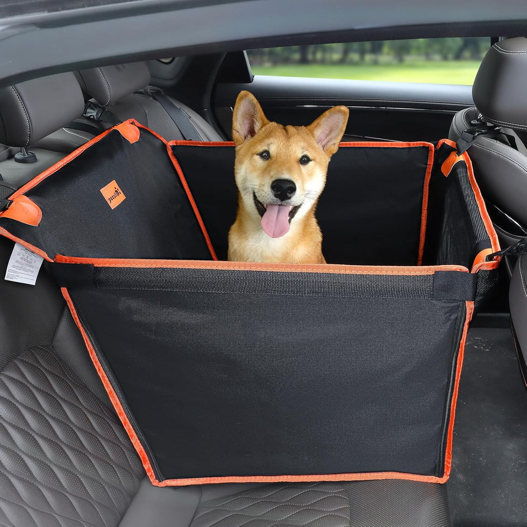 pecute Hunde Autositz M 60 * 50 * 55 cm, Verstärkter Hundesitz Auto für Mittlere & kleine Hunde mit