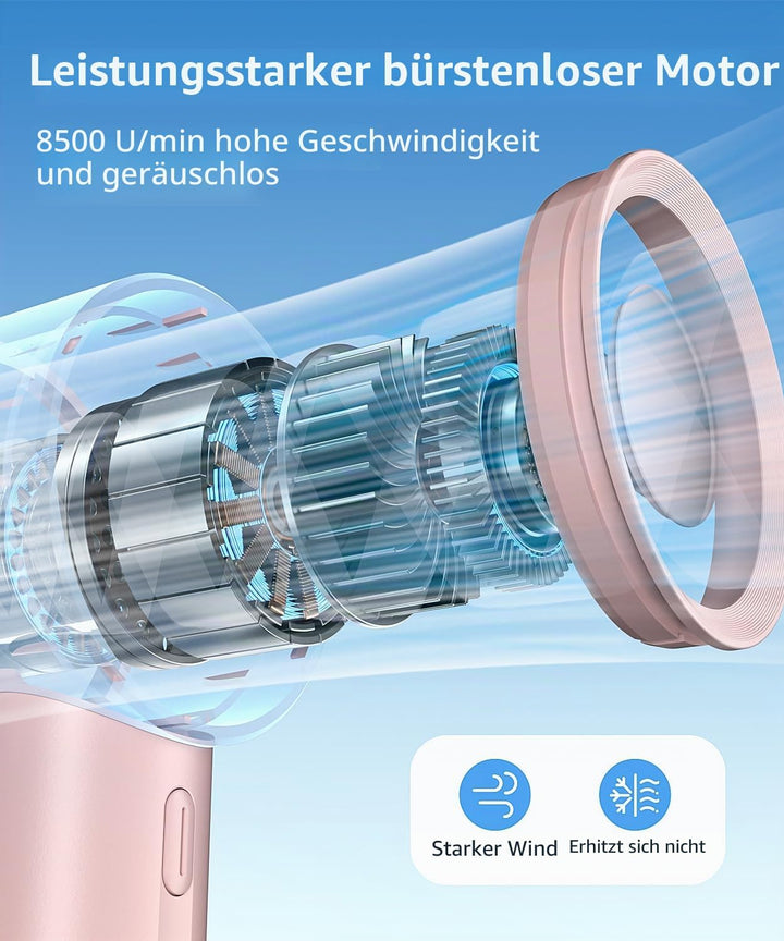 Tragbarer Handventilator mit Tischständer – 3 Geschwindigkeiten USB wiederaufladbarer Mini Ventilato