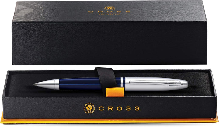 Cross Calais Kugelschreiber (Drehmechanik, Strichstärke M, Schreibfarbe: schwarz, inkl. Geschenkbox)
