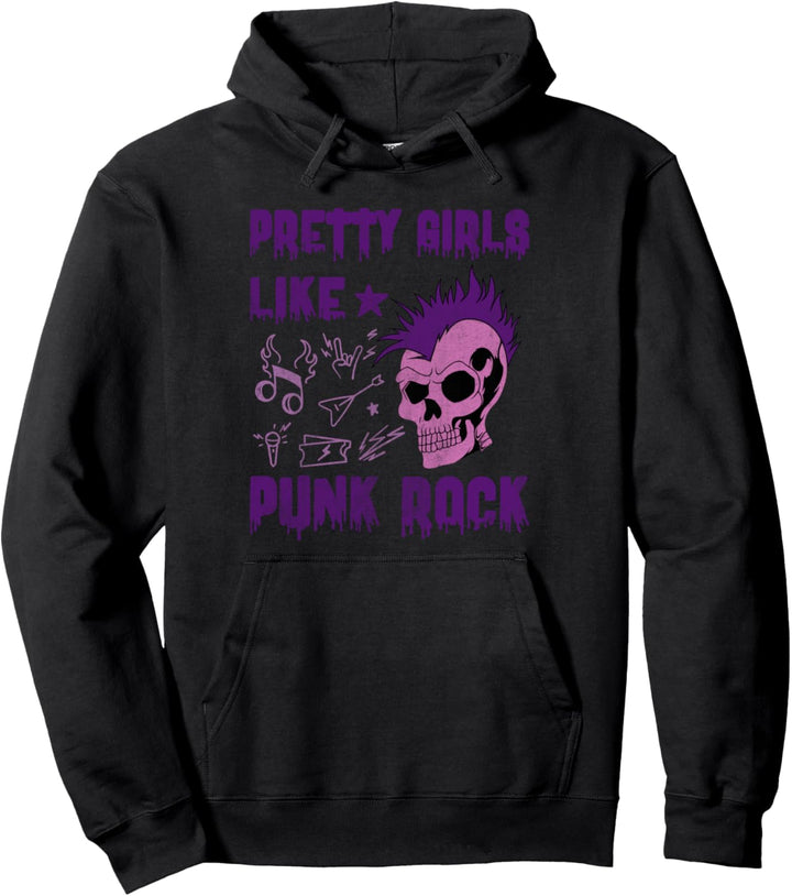 Hübsche Mädchen mögen Punkrock Punk Girl Pullover Hoodie