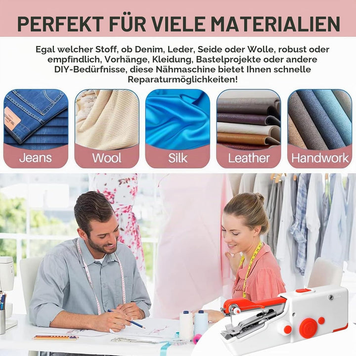 Handnähmaschine, SINZONeu® Mini Elektrische Nähmaschine Tragbar mit Dualem Strom, USB/Batteriebetrie