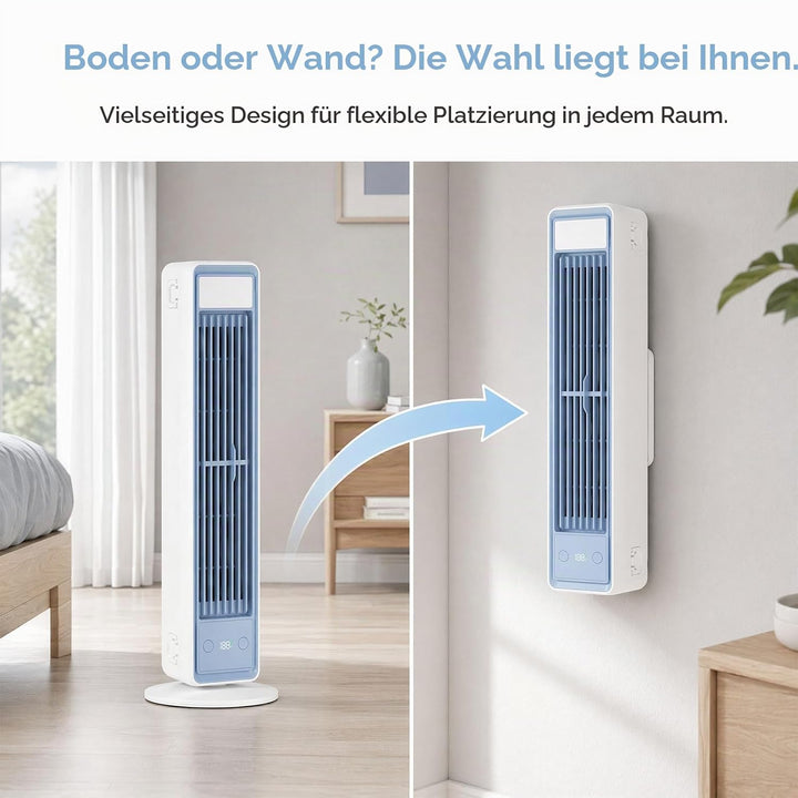 Mobiler Luftkühler für Schreibtisch &amp; Büro, Tragbare Klimaanlage Kompakt, Leiser Tischventilator ohn