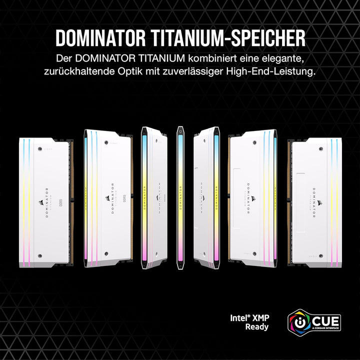 CORSAIR Dominator Titanium RGB DDR5 RAM 32GB (2x16GB) DDR5 6400MHz CL32 Intel XMP iCUE-Kompatibler C