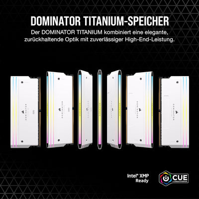 CORSAIR Dominator Titanium RGB DDR5 RAM 64GB (2x32GB) DDR5 6400MHz CL32 Intel XMP iCUE-Kompatibler C