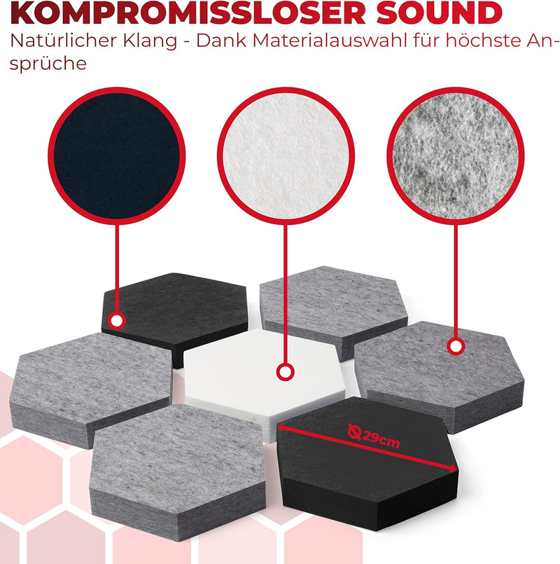 FENNEXT® Schallabsorber Wand - Akustikbild - Schallschutz aus hochwertigem Akustik-Vlies für Gaming,