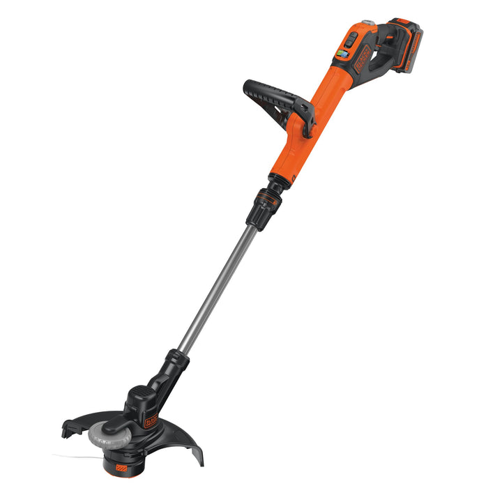 Black+Decker Akku-Rasentrimmer (Powercommand EasyFeed, 18V 4,0Ah, inkl. Akku und Ladegerät, 30 cm Sc