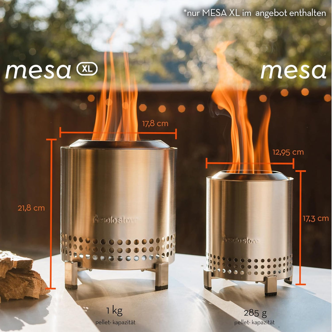 Solo Stove Mesa XL Tischfeuer Outdoor | Raucharmer Mini Tischkamin, Deko für Garten, Terrasse, Balko