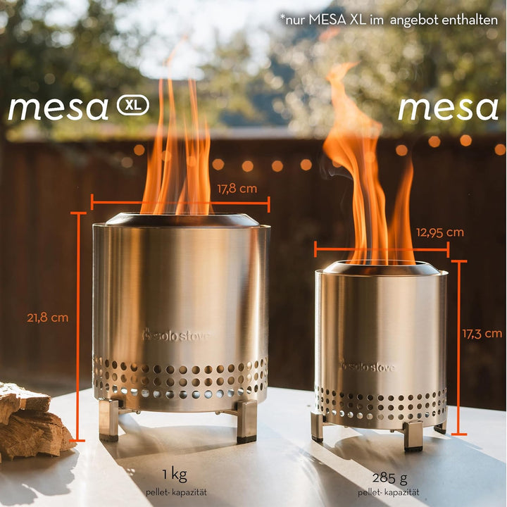 Solo Stove Mesa XL Tischfeuer Outdoor | Raucharmer Mini Tischkamin, Deko für Garten, Terrasse, Balko