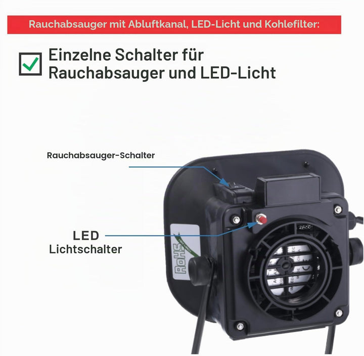 Aoyue 486+ Absaug und Lötrauchabsorberventilator mit Abluftschlauch und Licht AOYUE-486-P, AOYUE-486