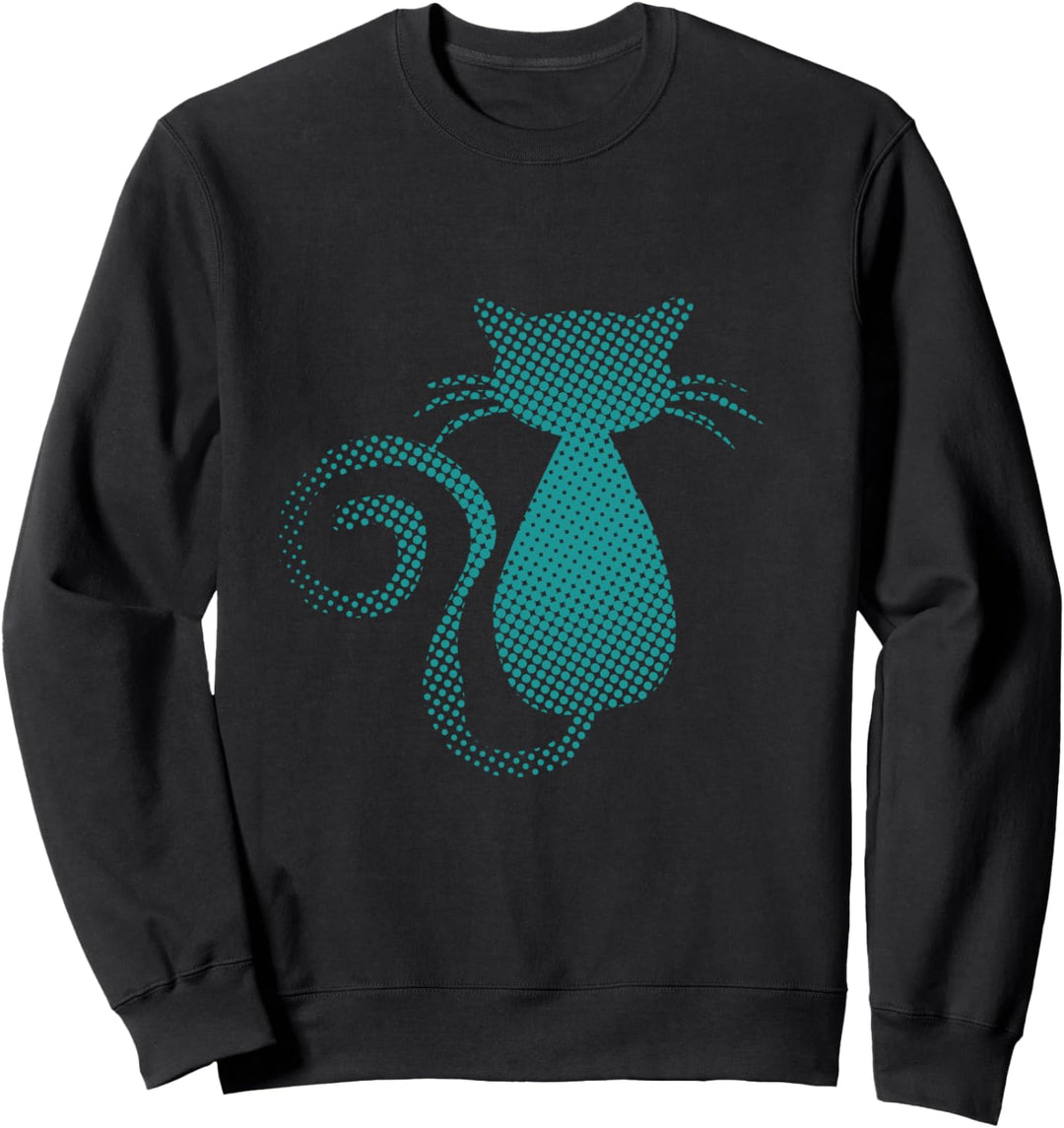 Katze aus Punkten - gepunktete Katze - Popartdesign Sweatshirt