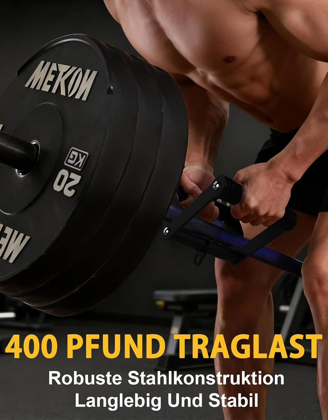 Doppel D Rudergriff Kabelzug Aufsatz, Rutschfester Gummigriff für Fitnessstudio Kabelmaschine, Schwe