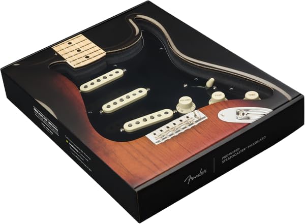 Fender Strat Pickguard, vorverkabelt, Custom Shop Custom '69 SSS, schwarz, 11-Loch, PG Schwarz Brauc