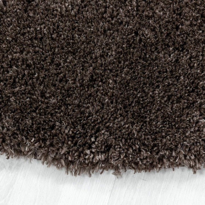 Hochflor Rund Teppich Wohnzimmer Einfarbig Schlafzimmer Esszimmer Flur Läufer Unicolor & Einfarbig W