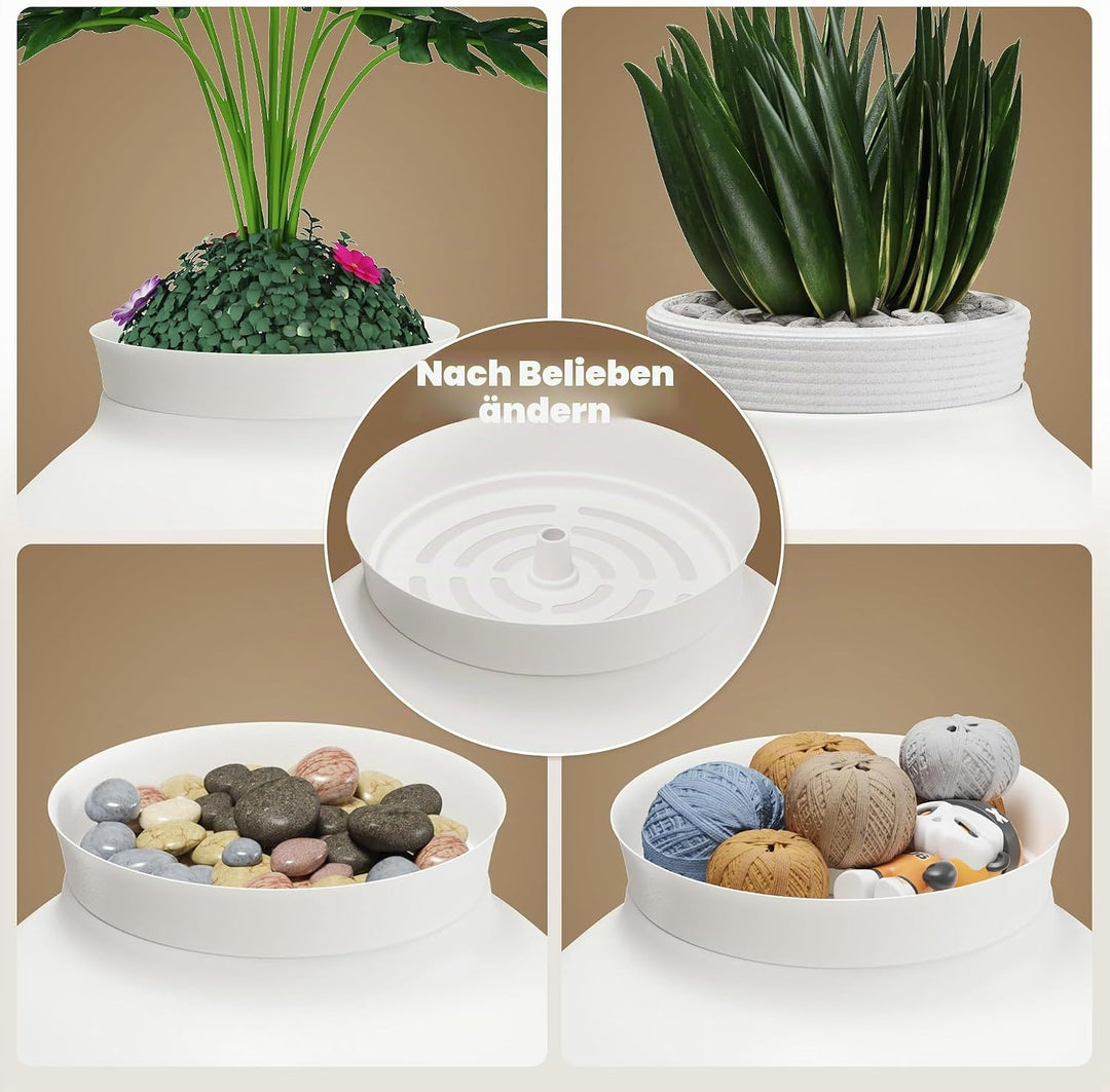 Mondeer Katzenklo Blumentopf mit Pflanze &amp; 2 Schaufeln, Versteckte Katzentoilette XXL mit verstellba