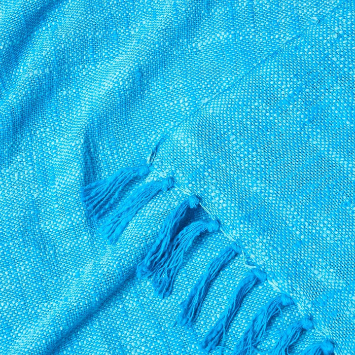 Homescapes extra grosse Tagesdecke Nirvana, blau, Wohndecke/Sofaüberwurf aus 100% Baumwolle, 225 x 3