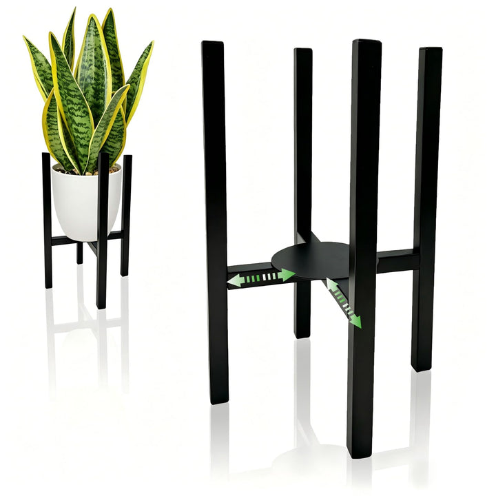 Verstellbarer Blumenständer metall 24–38cm,Pflanzenständer mit Tablett 12cm