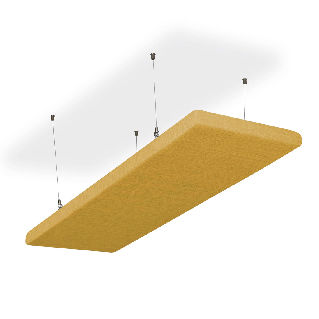 SILENT4® Schallabsorber Decke 114x33x5cm Akustikbild Akustikpaneele aus Akustikvlies, Seilmontage, m