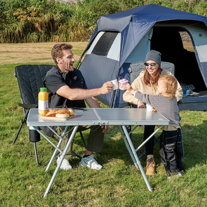 EVER ADVANCED Campingtisch faltbar 120x60cm Klapptisch XL für 4-6 Personen Falttisch bis 60kg Stabil