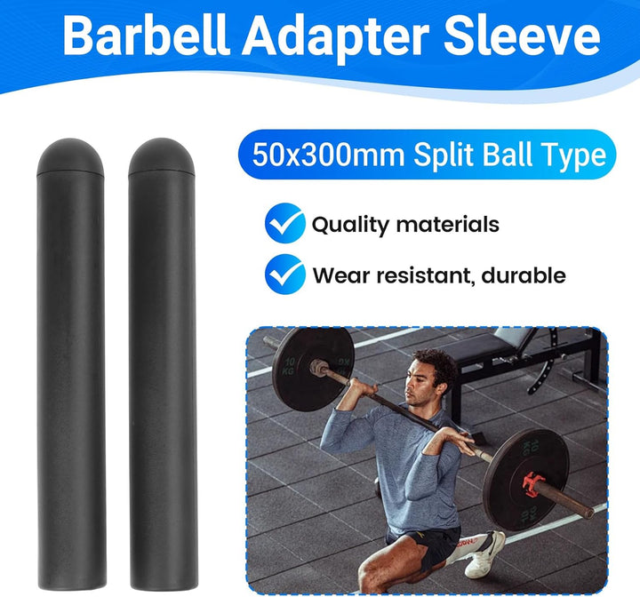 2PCS Hantelstangen Adapterhülse Variable Durchmesserhülse Fitnessstudio Zubehör 1Zoll auf 2 Hantelst