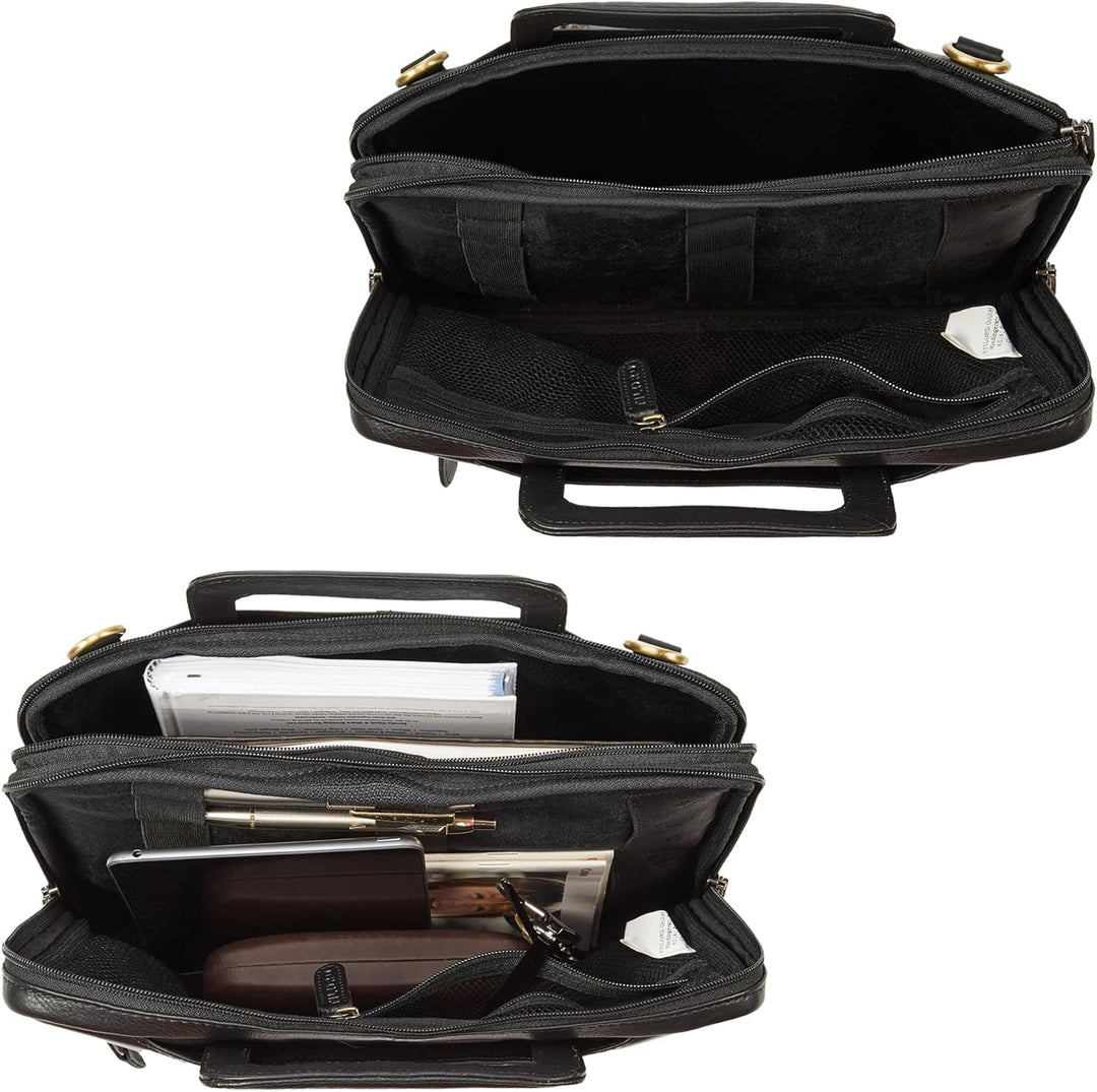 STILORD Connell Laptoptasche 13 Zoll Leder Aktentasche Schmal Arbeitstasche Herren Vintage Laptop-Hü