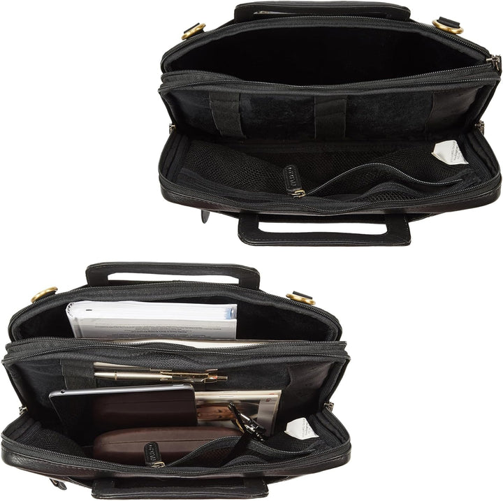 STILORD Connell Laptoptasche 13 Zoll Leder Aktentasche Schmal Arbeitstasche Herren Vintage Laptop-Hü