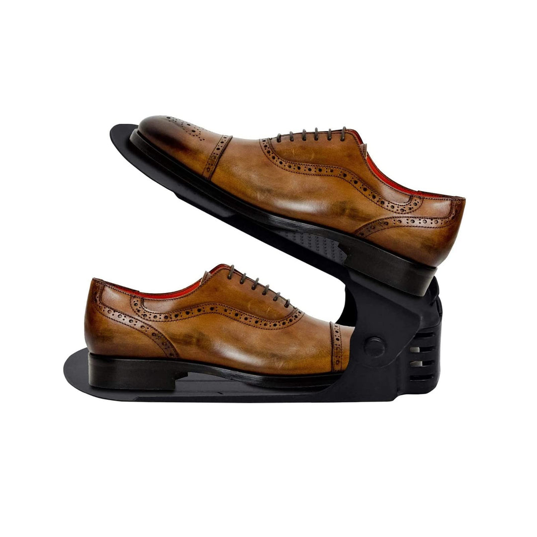 Einstellbare Schuhregale 3 Höhenverstellbar Schuh Slots, Schuhstapler/Schuhhalter Set, Kunststoff (S
